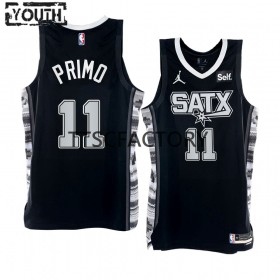 San Antonio Spurs Joshua Primo 11 Nike 2022-23 Statement Edition Musta Lasten Pelipaidat Swingman